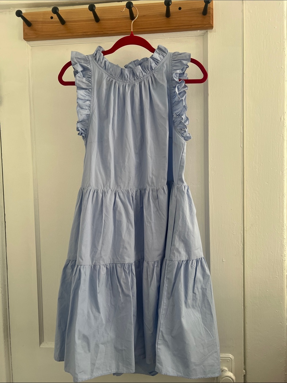 moodie Periwinkle Ruffled Tiered Midi Dress